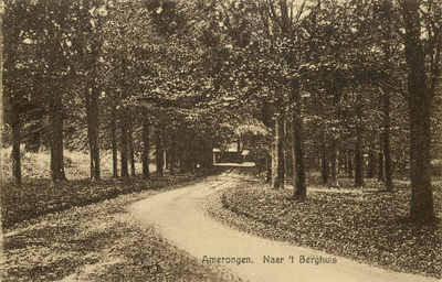 7095 Gezicht op de weg naar het hotel Berghuis te Amerongen.